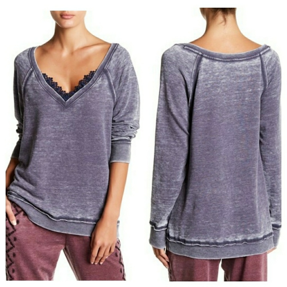 Melrose & Market Lace Trim Fleece Pullover 3X